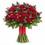 Свадебные букеты невесты из кустовых роз