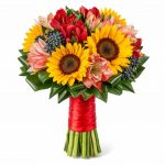 Свадебные букеты невесты из подсолнухов