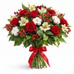 Букеты с альстромериями