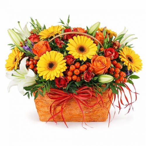 Корзина с цветами «Солнечное утро»