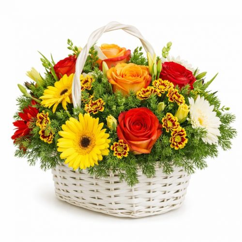Корзина с цветами «Цветочный бриз»