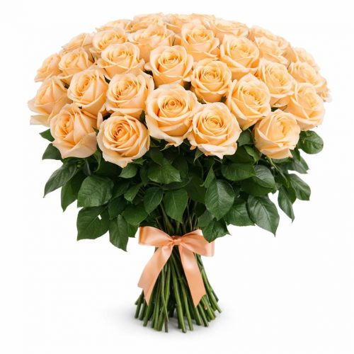 Розы Россия кремовые