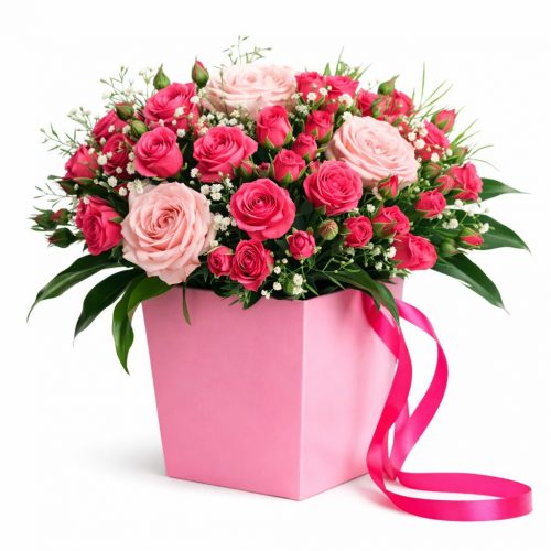 Цветы в коробке «Ренессанс»