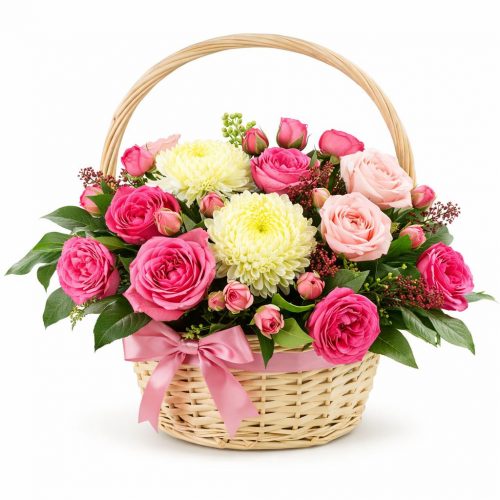 Цветочная композиция «Розовый шарм»