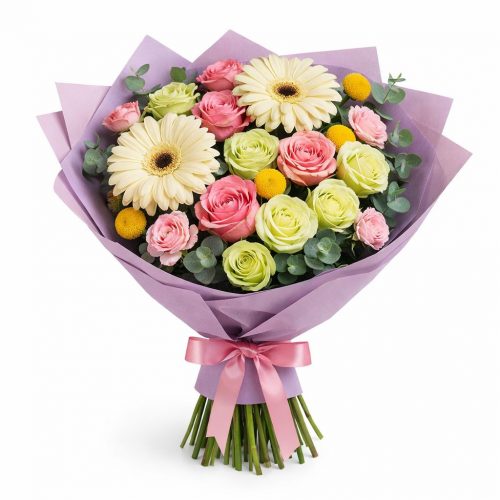 Букет из свежих цветов «Весенний поцелуй»