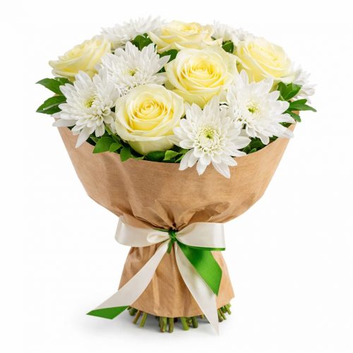 Букет цветов «Белоснежный сон»