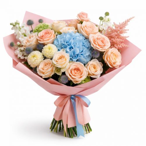 Букет цветов «Кремовая мечта»