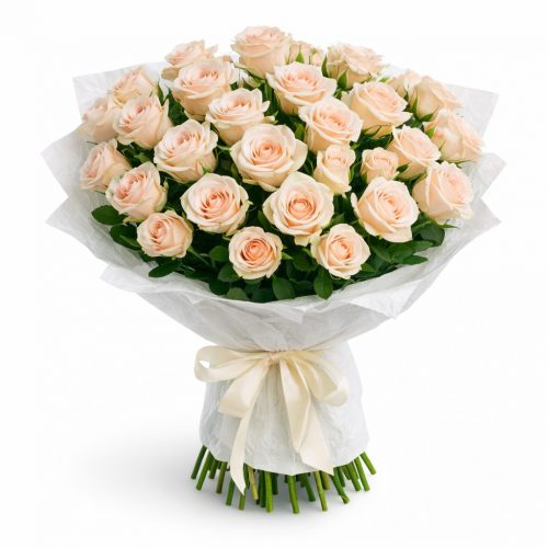 Букет цветов «Кремовый Вальс»