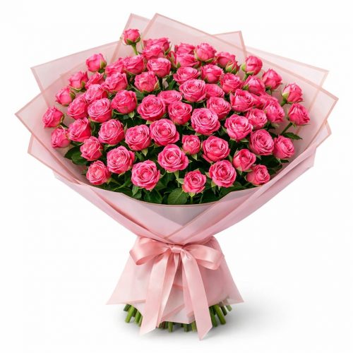 Букет цветов «Розовый свет»