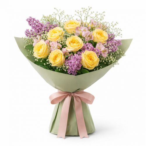 Флористический букет «Солнечный шарм»
