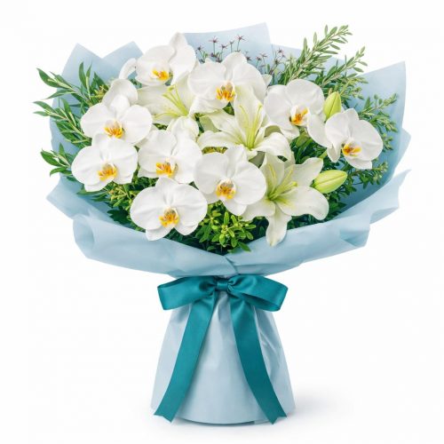 Шикарный букет «Белоснежная фантазия»