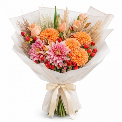 Цветочный букет «Оранжевое вдохновение»