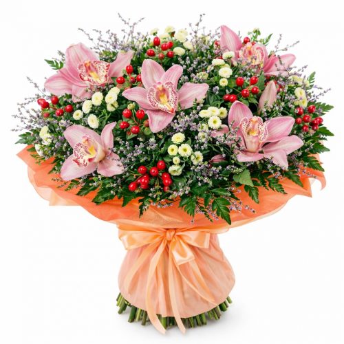 Цветочный букет «Орхидея мечты»