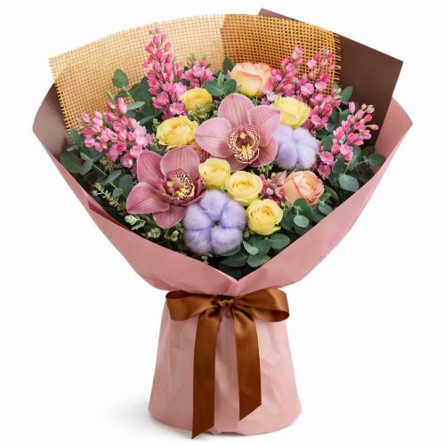Цветочный букет «Розовый мираж»